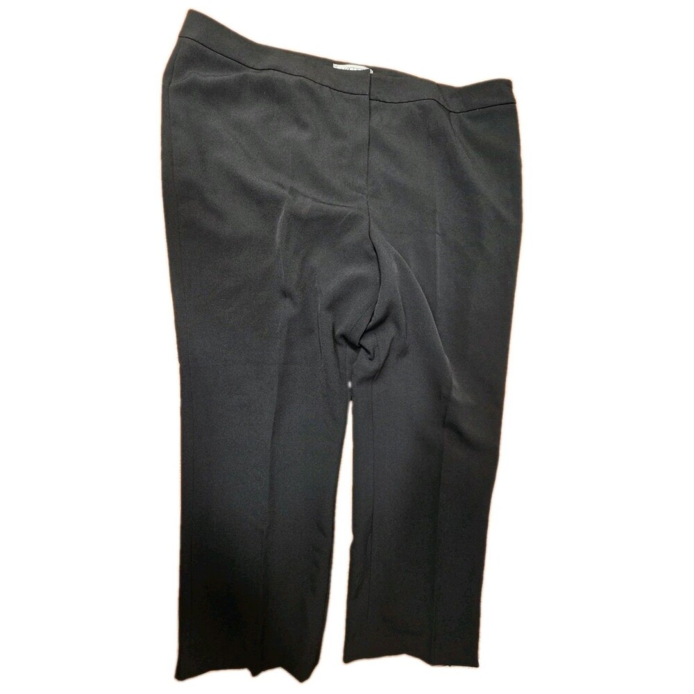Kasper Black Kate Classic Fit Lined Dress Pants Plus Size 20